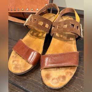 NAOT Brown Leather Dynasty Sandals Size 40
